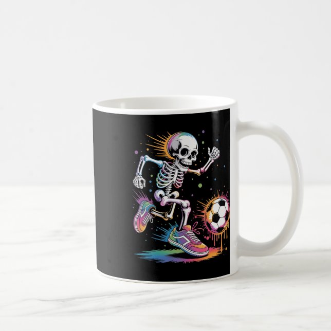 Caneca De Café Esqueleto Engraçado de Futebol com Gotejamento Got (Direita)