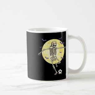 Caneca De Café Esqueleto Engraçado Jogando Futebol Halloween Engr