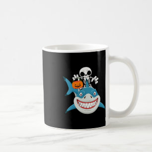 Caneca De Café Esqueleto Engraçado Montando Abóbora de Jack O'lan