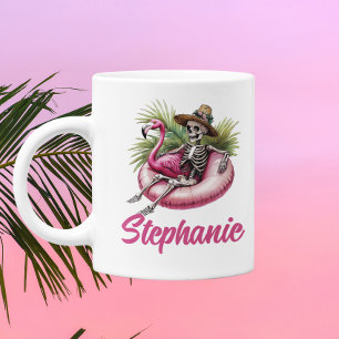Caneca De Café Esqueleto Flutuante do Verãoween