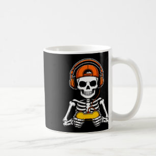 Caneca De Café Esqueleto Gamer Funny Halloween Controle de Jogos