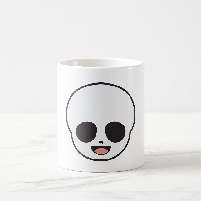 Caneca De Café Esqueleto Ghost Face Chibi Pastel Goth Halloween (Criador carregado)