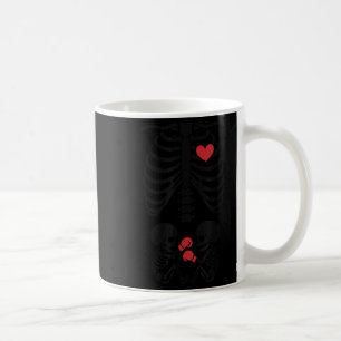 Caneca De Café Esqueleto Grávido Gêmeo Esqueleto de Halloween Box