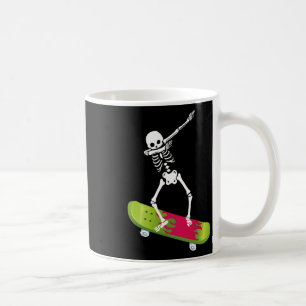 Caneca De Café Esqueleto Legal de Dabbing de Skate Esquiando Roup
