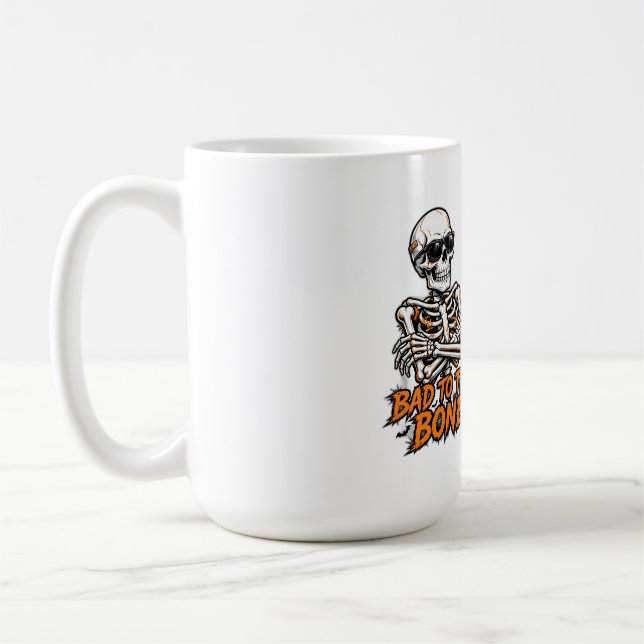 Caneca De Café Esqueleto Mau Até Os Ossos (Esquerda)