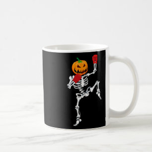 Caneca De Café Esqueleto Muay Thai Halloween Abóbora Kickboxing M