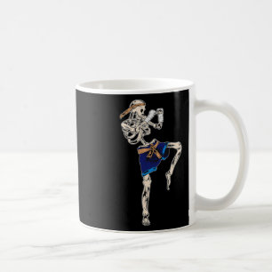 Caneca De Café Esqueleto Muay Thai Halloween Kickboxing Mma Lutad