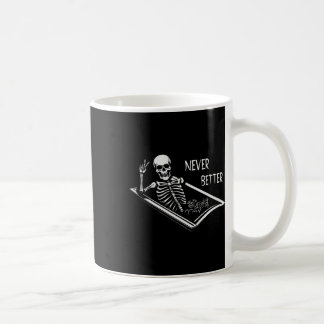 Caneca De Café Esqueleto Nunca Melhor Coffin Baixo Sinal Hallow