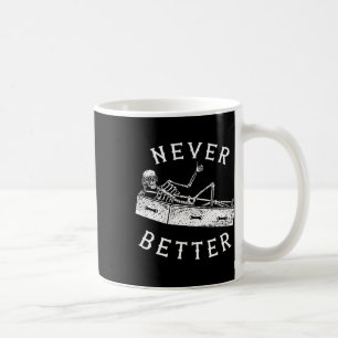 Caneca De Café Esqueleto Nunca Melhor Divertido Homens Figurinos
