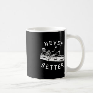 Caneca De Café Esqueleto Nunca Melhor Divertido Homens Figurinos
