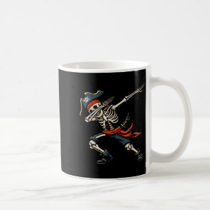 Caneca De Café Esqueleto Pirata Dabbing Fantasia de Dança Engraça