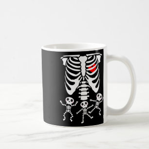 Caneca De Café Esqueleto Por Casais De Gravidez Halloween Figurin