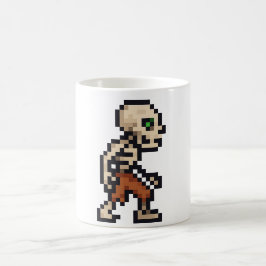 Caneca De Café Esqueleto Retro de 8 bits