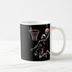 Caneca De Café Esqueleto Sketll Jogador Assustador Para O Hallowe