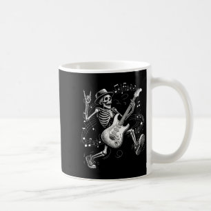 Caneca De Café Esqueleto Tocando Música de Guitarra Para Homens M