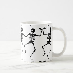 Caneca De Café Esqueletos dançando Halloween Thunder_Cove