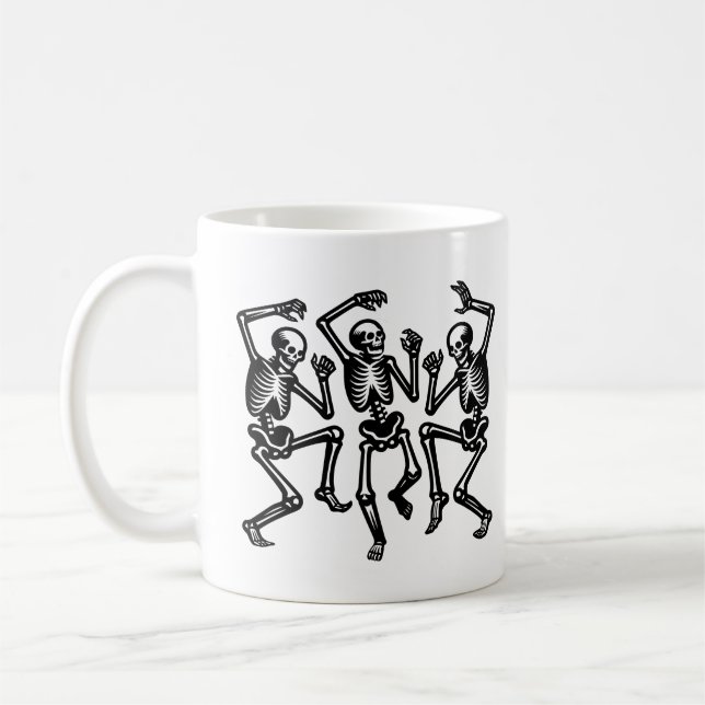 Caneca De Café Esqueletos estão dançando e sentindo uma boa visão (Esquerda)