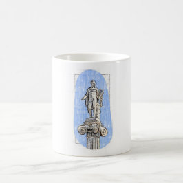 Caneca De Café Esquema de aquarela da estátua de Apollon