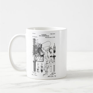 Caneca De Café Esquemática de modelos de patentes Mauser C96 Broo