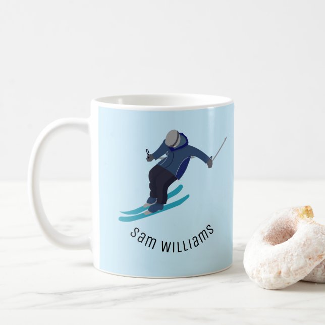 Caneca De Café Esqui (Com Donut)