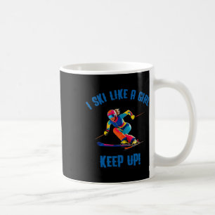 Caneca De Café Esqui Alpino - Eu Esqui Como Uma Rapariga