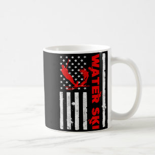 Caneca De Café Esqui aquático bandeira americana praia esportes a