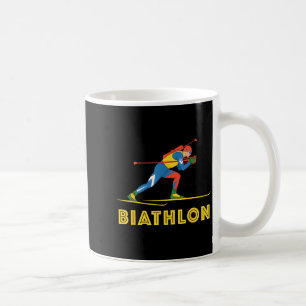 Caneca De Café Esqui cross country esportes de inverno biatlo