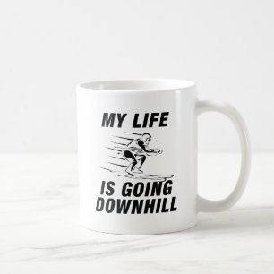 Caneca De Café Esqui de descida