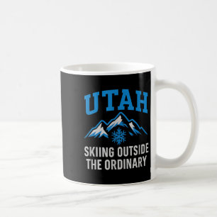Caneca De Café Esqui De Utah Fora Do Gráfico Colegial Normal