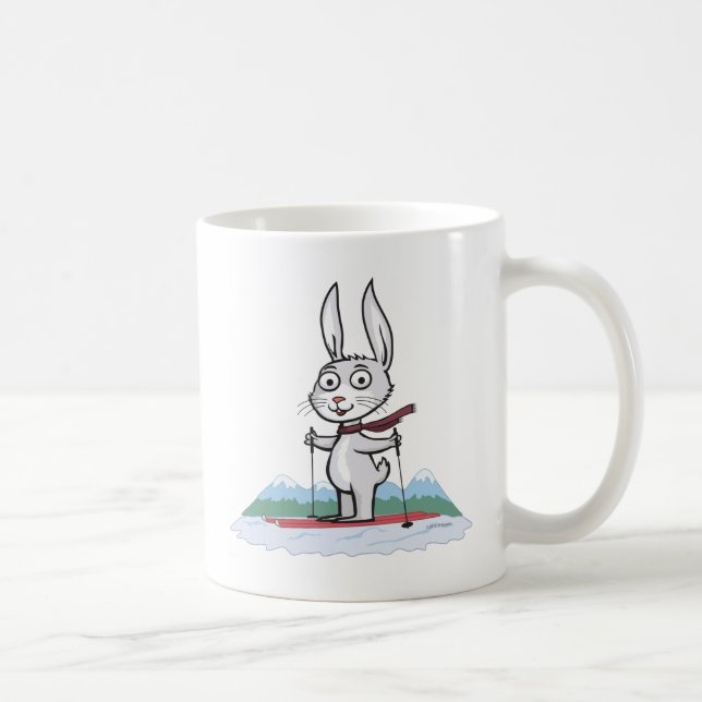 Caneca De Café Esqui do coelho (Direita)