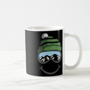 Caneca De Café Esqui E Bordo De Neve Dando Um Sorriso De Esquiado