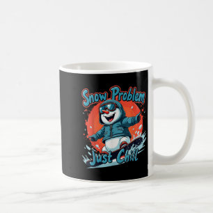 Caneca De Café Esqui E Snowboarding Esquiador Divertido Fantasia