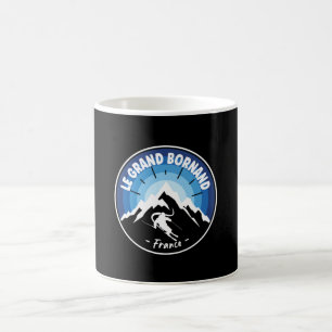 Caneca De Café Esqui Em Le Grand Bornand France Blue