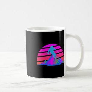Caneca De Café Esqui Esquiador de inverno dos anos 80 90 Lama ret