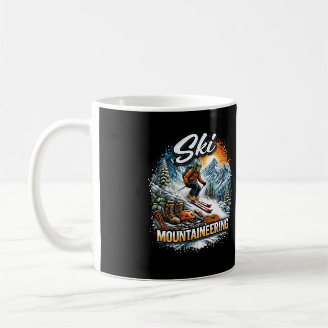 Caneca De Café Esqui Montanhismo (Esquerda)