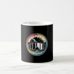 Caneca De Café Esqui Na Suiça De Crans Montana