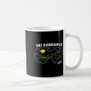 Caneca De Café Esqui retrô sundance utah resort de esqui esqui na