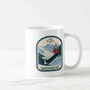 Caneca De Café Esqui Snowbowl Retro Estilo Vintage Snowbowl Esqui