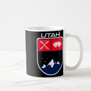 Caneca De Café Esqui Utah Montanha Esqui Trilha Esquiador Óculos
