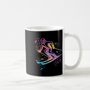 Caneca De Café esquiador alpino esportes de inverno esqui nórdico