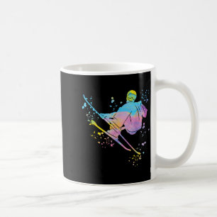 Caneca De Café Esquiador alpino esportes de inverno esqui nórdico