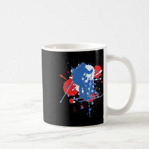 Caneca De Café Esquiador da Bandeira dos EUA - Esqui Cross Countr