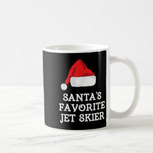 Caneca De Café Esquiador de Jet Ski Favorito do Papai Noel Natal