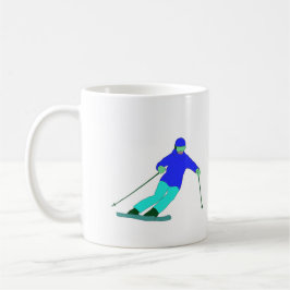 Caneca De Café Esquiador de neve esquiando
