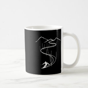 Caneca De Café Esquiador Downhill Esqui Corrida Esqui Slalom Elev
