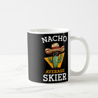 Caneca De Café Esquiador Nacho Médio Camisa engraçada do entusias