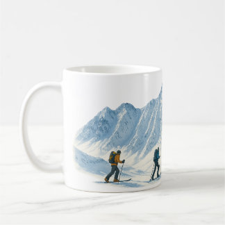 Caneca de Café Esquiadores de Montanha