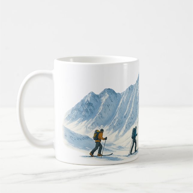 Caneca de Café Esquiadores de Montanha (Esquerda)