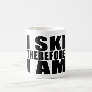 Caneca De Café Esquiadores engraçados das citações: Eu esquio