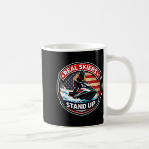 Caneca De Café Esquiadores reais ficam de pé jetskier proprietári